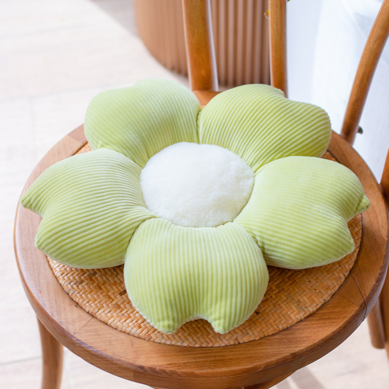 Plush flower shaped cushion with pp cotton filling