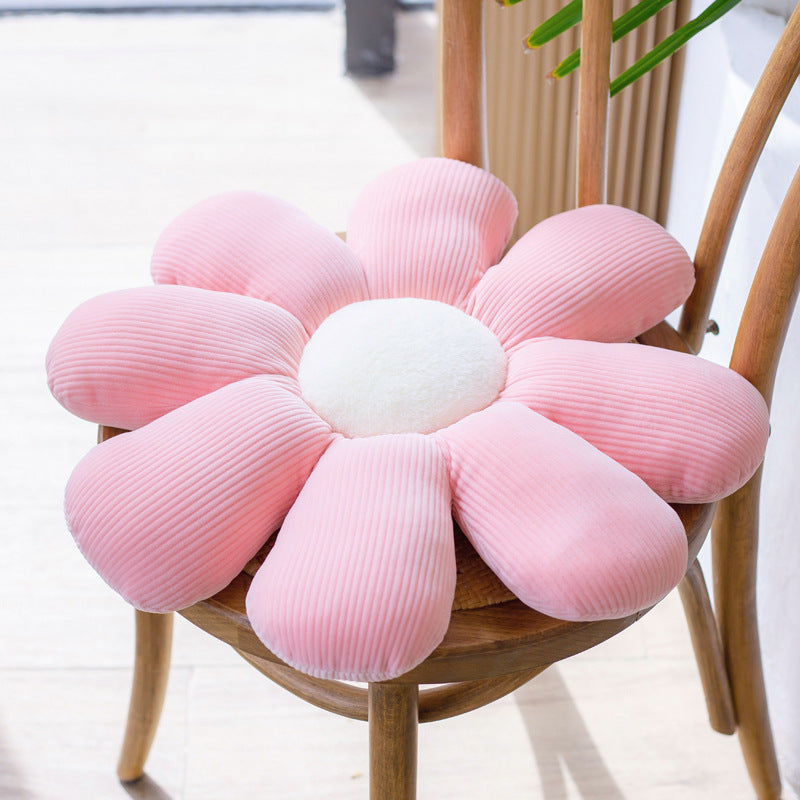 Plush flower shaped cushion with pp cotton filling