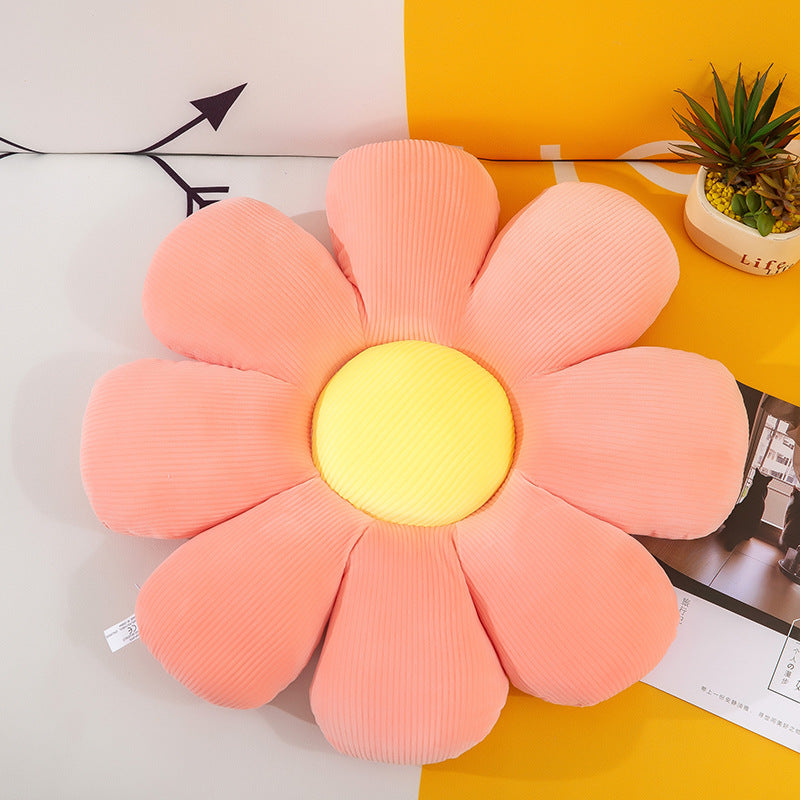 Plush flower shaped cushion with pp cotton filling