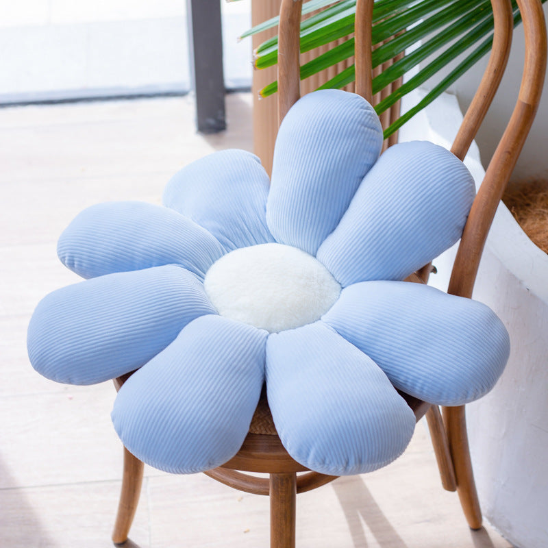 Plush flower shaped cushion with pp cotton filling