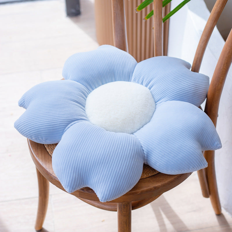 Plush flower shaped cushion with pp cotton filling