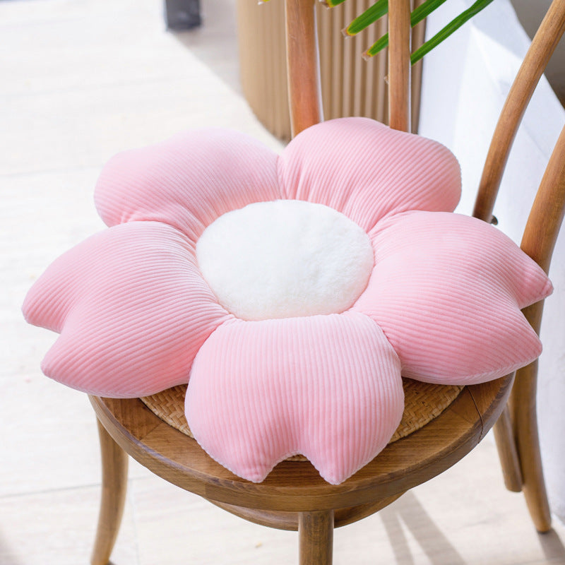 Plush flower shaped cushion with pp cotton filling