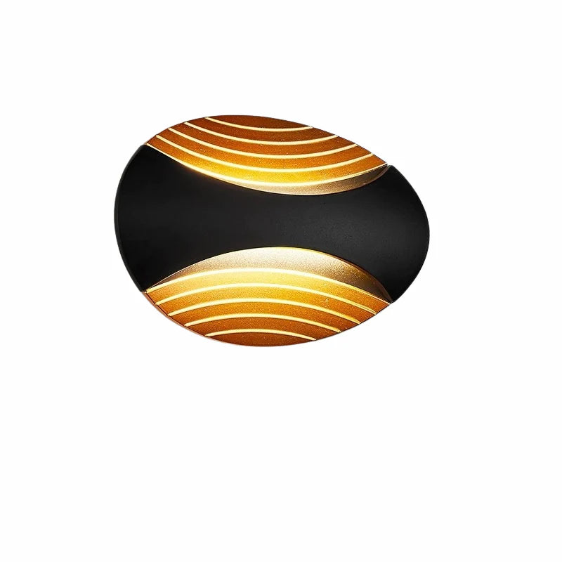 Minimalist Aluminum LED Bedside Wall Lamp – 10W, 3 Color Temperatures (3000K/4500K/6000K), IP65 Waterproof, Available in Black, White, Black Gold, and Platinum – Ideal for Bedroom Lighting
