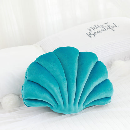 Shell shaped plush nap pillow with pp cotton filling