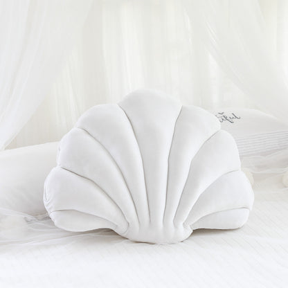 Shell shaped plush nap pillow with pp cotton filling